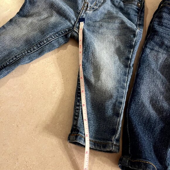 Lot of Two 9 Months Baby Oshkosh B’gosh Classic Denim Jeans E-Z Adjust Waist - Picture 5 of 8